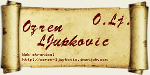 Ozren LJupković vizit kartica